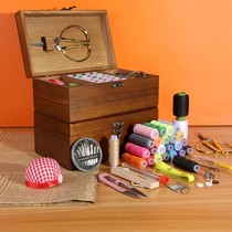 Needle Wire Box Home High Quality Large Capacity Solid Wood Suit Wedding High-end Needlewire Bag Student Stitchpin Line Quality