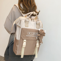 School bag female college student donuts casual shoulder bag shockproof waterproof computer bag Korean version of simple backpack college style