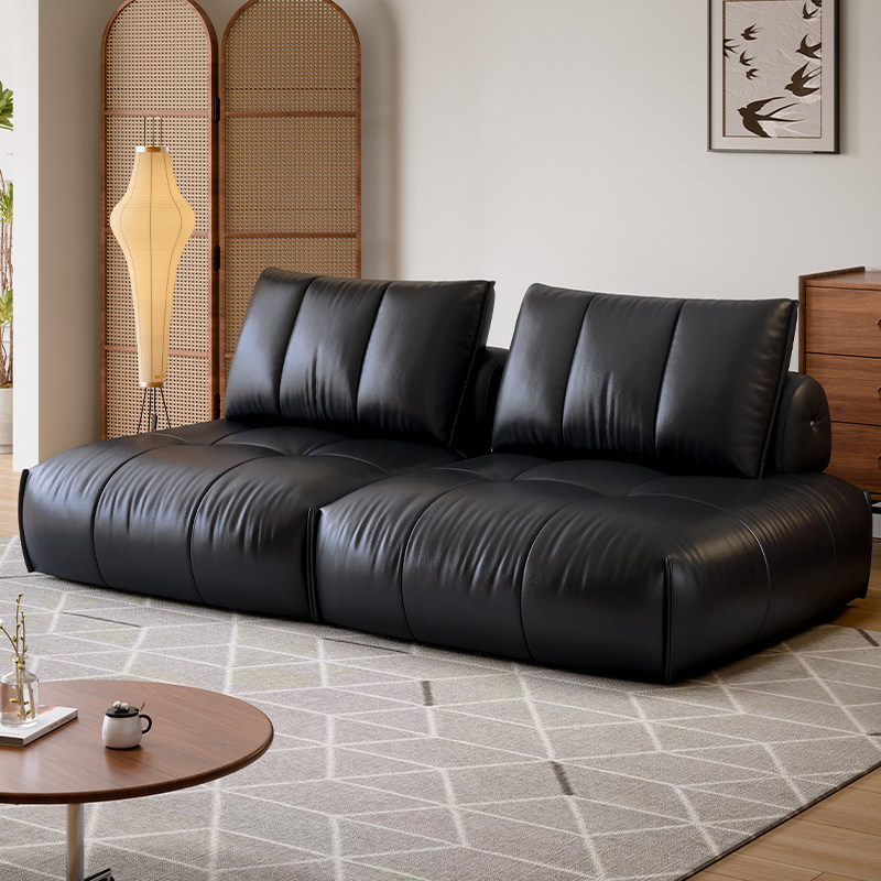 Модульный кожаный диван tofu block sofa size квартира гостиная креативный черный односпальный квадратный комбинированный диван