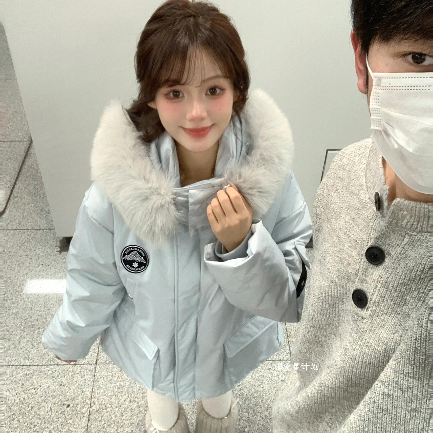 Куртка Parker, новинка 2025 года, высококачественная куртка sense of glacier blue плюс бархатная толстая стеганая куртка, стеганая куртка с меховым воротником для женщин, стеганая куртка