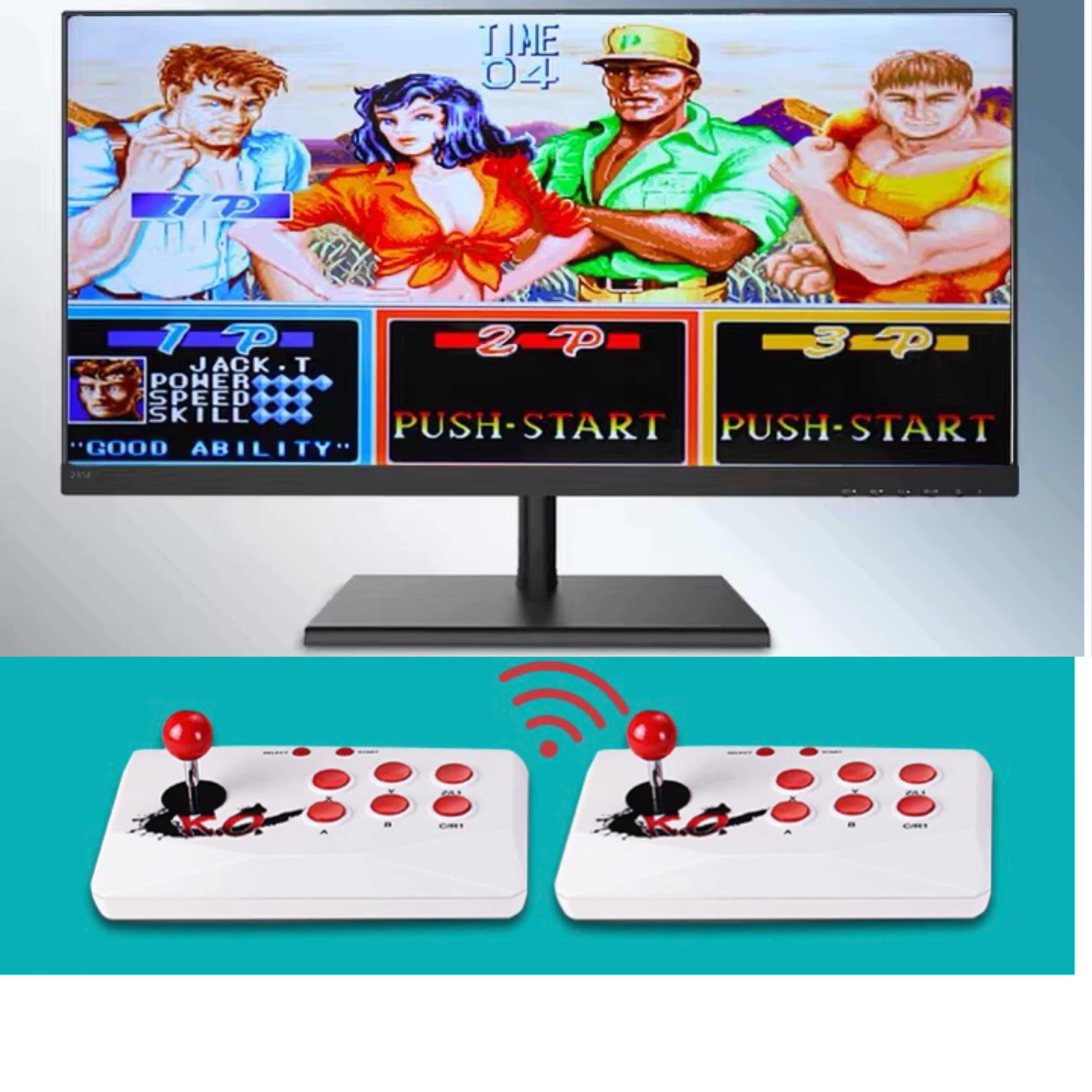 Joystick Game Machine Double Arcade HDMI TV HD Wireless Home Amusement Machine Children's Small Desktop Fighting