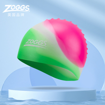 ZOGGS British teen professional swimming cap men and women waterproof non-Le head boy silicone long hair suit adult tide