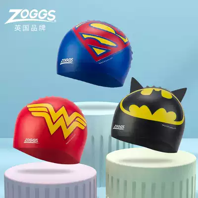 ZOGGS British Teen Swimming Cap Superhero Series-Black