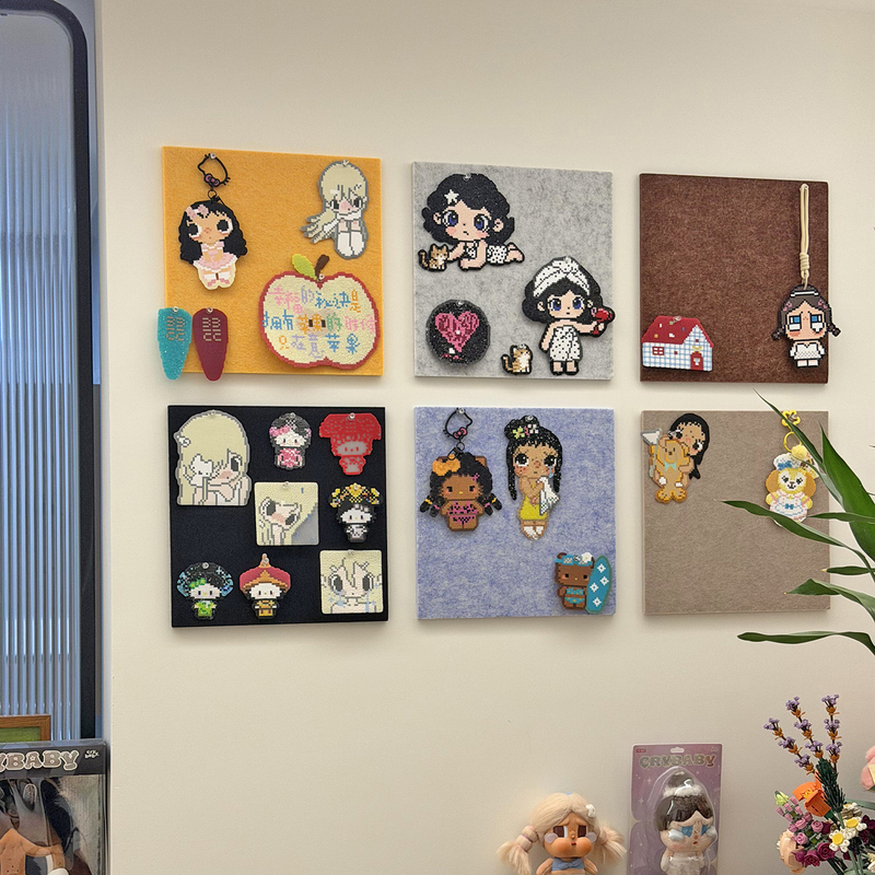 Felt Board Wall Stickers, Pegboard Hanging Decorations, Photo Wall, Bedroom and Living Room White Wall Decoration, Entryway Display Background Board Felt Board Wall Stickers, Pegboard Hanging Decorations, Photo Wall, Bedroom and Living Room White Wall Decoration, Entryway Display Background Board