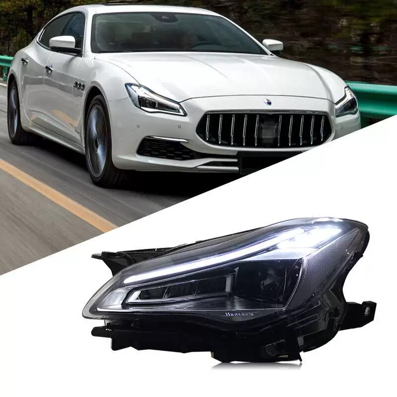 Suitable for 14-19 Maserati Quattroporte Headlight Assembly Modification to Led Daytime Running Lights, Turn Signals, Matrix Headlights