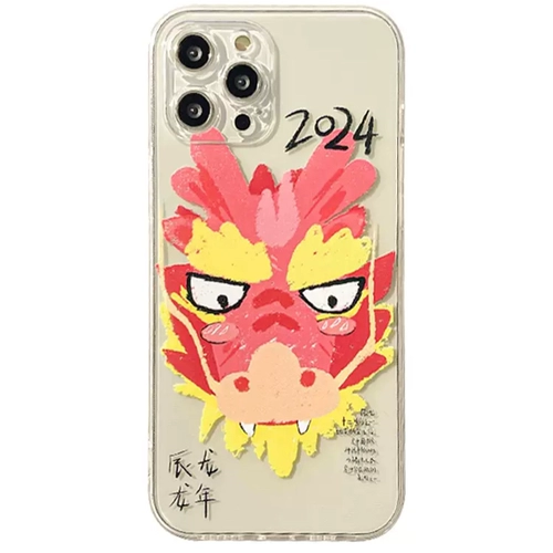 Подходит для Samsung S25/S24/S23/S22/S21/S20/S10+Samsung A56/A36/A55/A35/A54/A53/A52/A34/NOTE10+/NOTE20 Новогодний чехол для мобильного телефона с изображением Дракона