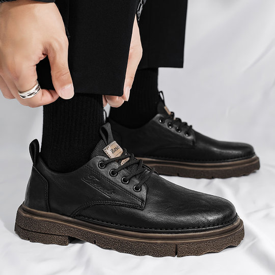 Men's Shoes 2025 New Winter British Style Business Formal Leather Shoes Men's Trendy Versatile Fashionable Casual Shoes Men