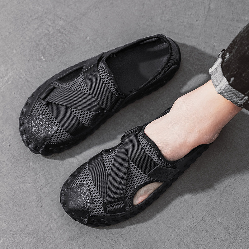 Baotou sandals men's winter new fashion casual semi-slippers non-slip breathable dual-use sandals and slippers beach shoes trendy