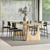 Nordic Solid Wood Table Minimalist Fashion Conference Office Talks Table Rectangular Home White Wax Wood Guest Art Table