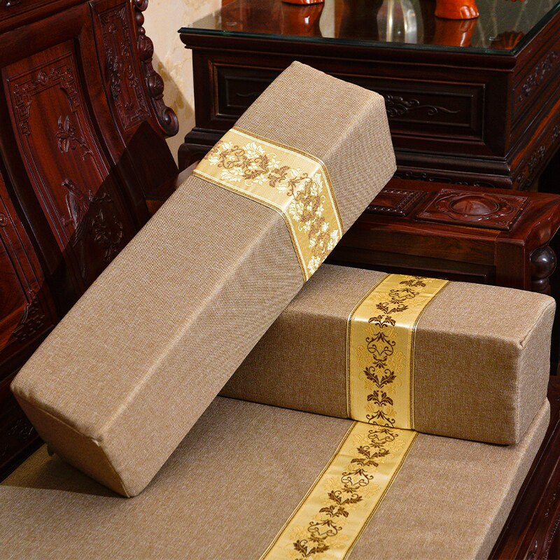 Sofa Armrest Pillow Chinese Style Modern Cushion New Chinese Mahogany Furniture Pillow Napping Pillow Rectangular Back Pillow