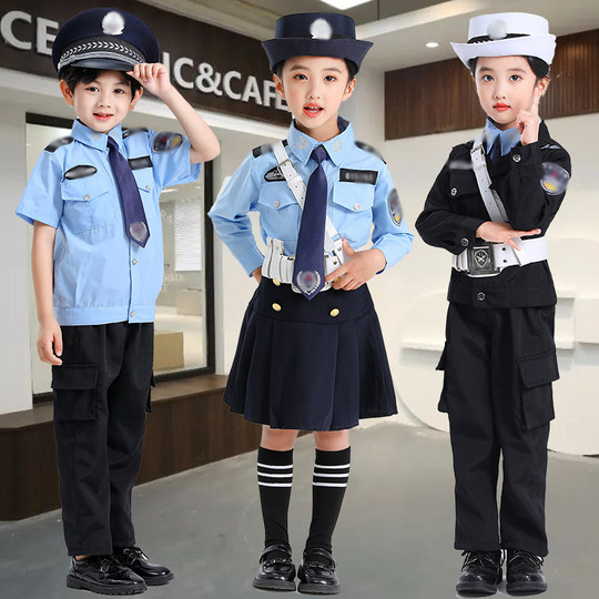 Ropa de policía para niños, uniformes de policía, juegos de juguetes, uniformes de policía, disfraces de policía de tráfico, uniformes y equipamiento de tráfico