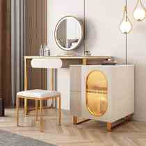 Light luxury slate dressing table Italian style small apartment bedroom simple dressing table storage integrated stretch dressing table makeup stool