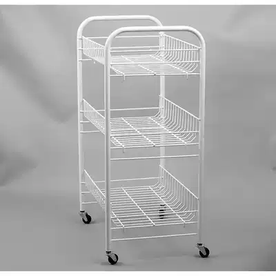 Kitchen shelf floor-to-ceiling multi-layer storage shelf shelf powder room bedroom storage removable trolley rack