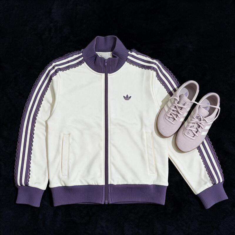 Adidas Adidas Trefoil 26Th Anniversary New Women's Lace Sports Casual Jacket Lf2334 Adidas Adidas Trefoil 26Th Anniversary New Women's Lace Sports Casual Jacket Lf2334