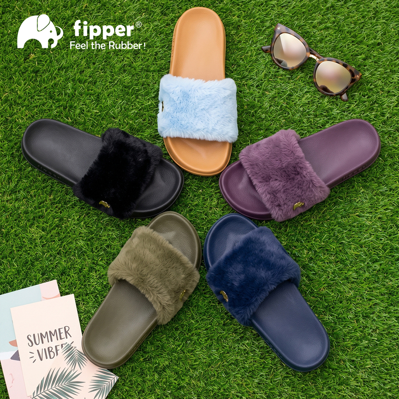 Fipper Fluff Women's Summer Home Non-Slip Wear-Resistant Fashionable Casual Slippers