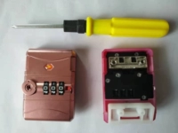 Квадратный замок розовый золото