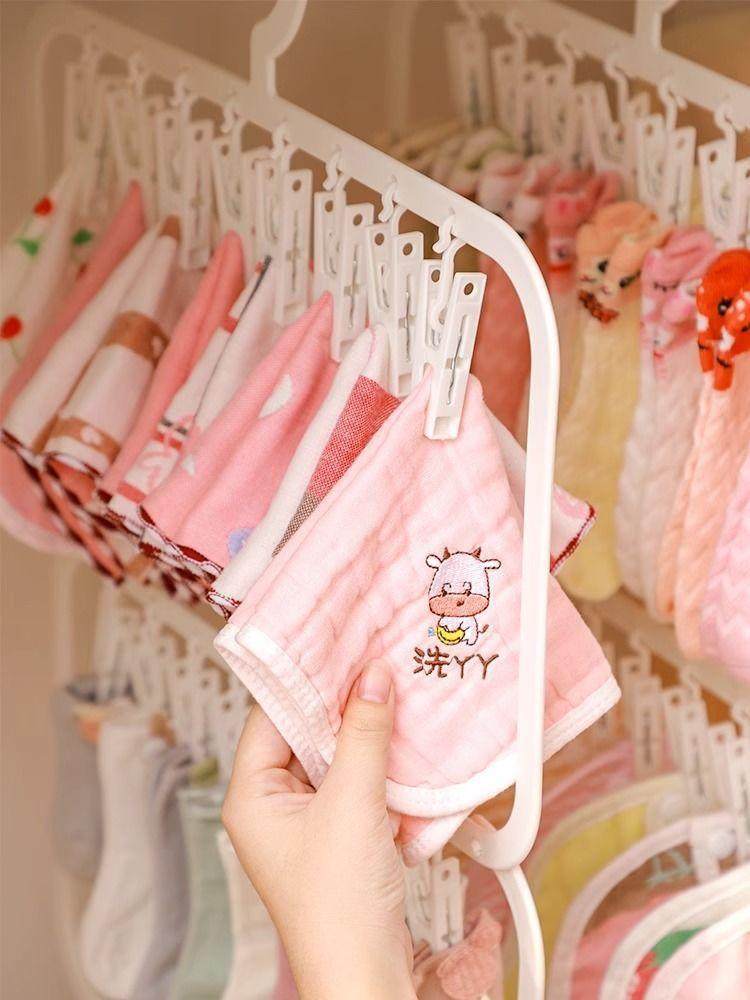袜子晾晒架新生婴儿宝宝幼儿专用晒袜子内裤神器儿童多夹子晾衣架详情8