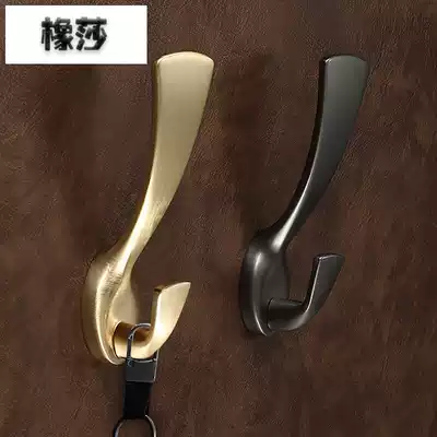 New Chinese adhesive hook Gold Entry Door Hanging Clothes Hook Modern Simple Wardrobe Inside Coat Hook Wall Clothes Single Hook