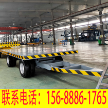 Henan Traction Flat Screen Trailer Heavy Handling Trailer Four Wheels Steering Forklift Track Plate Pallet Factory Rotary Transfer