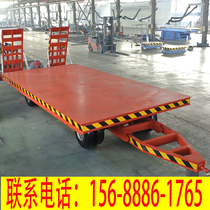 Hubei Four Wheels Turn Tablet Forklift Trailer Storage Logistics Transport Vehicle Agricultural Simple Rear Tray Tray