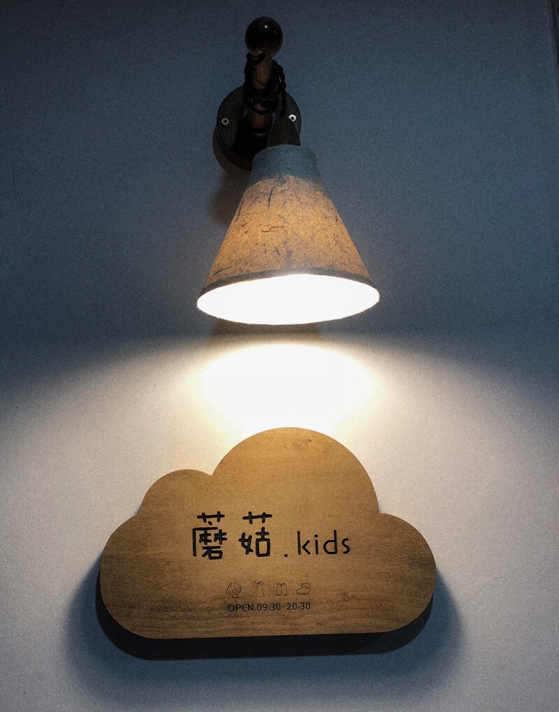 Creative high-end solid wood clothing shop Cafe teahouse Yoga room studio signboard house number personalized customization