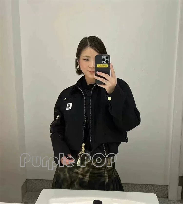 [POP Sacai x Carhartt Кархарт совместная джекет-пиджак с нашивками]