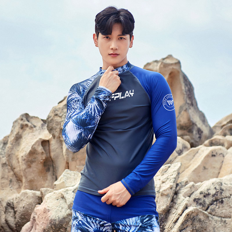 Vediv Diving Suit Split Swimsuit Male Swimsuit Surf Swimsuit Long Sleeve Sunscreen Slim Spa Holiday-Taobao