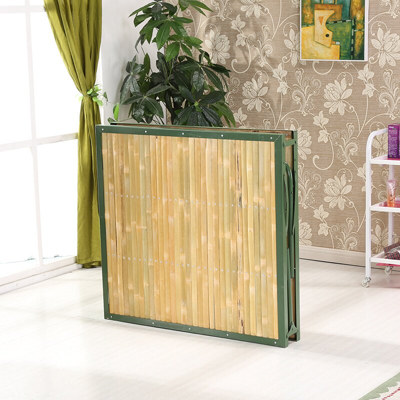 Office lunch break bamboo bed folding reinforced bamboo single double bed marching simple bamboo bed old-fashioned cool bed