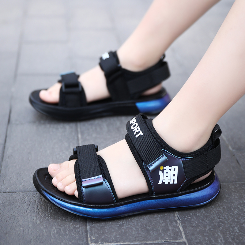 Children's shoes boys sandals 2021 summer 12 new 6 children 7 soft bottom 8 in 9 big boy sandals 10 years old