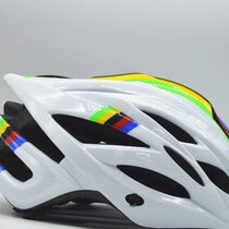 Childrens speed skating helmet for boys and girls roller skating bicycle riding skateboard balance car protective head white blue powder