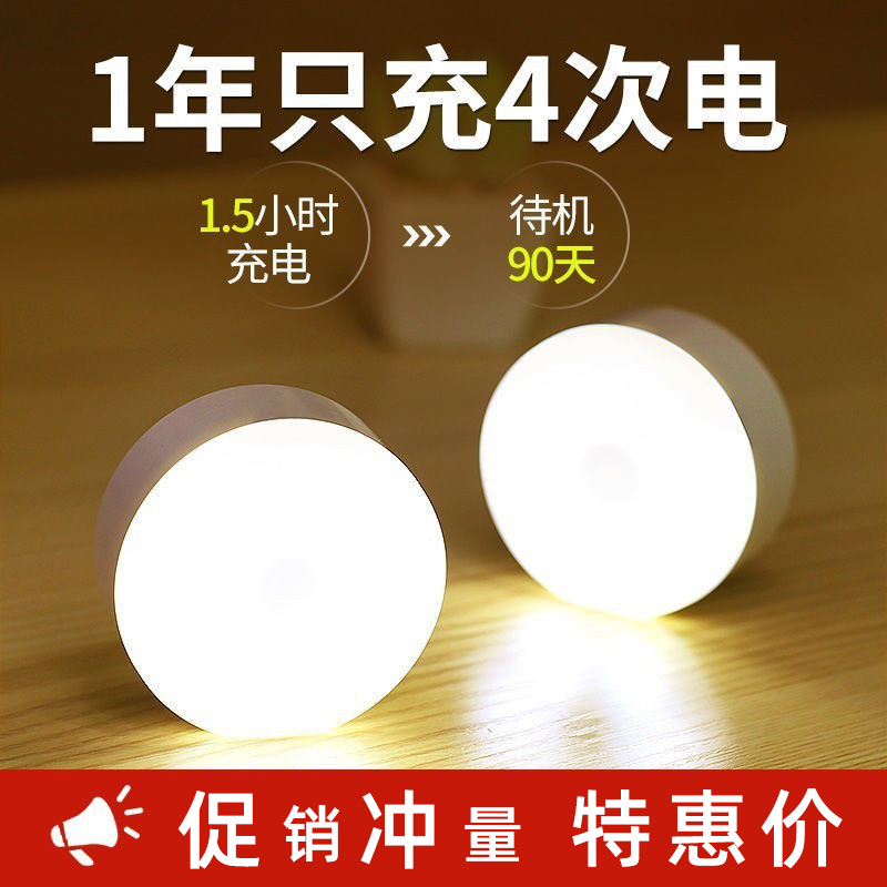 HP 人体感知廊下音声制御ホームワイヤレススマートナイトベッドサイドランプ小型ナイトライト寝室睡眠充電