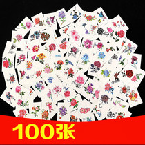 Tattoo stickers chest waterproof stickers tattoo stickers decoration small pattern adults children Girls rose flowers feet naked