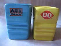The first order dropped directly into the collection hot blue and yellow porcelain cup kiss male mug to female mug-DQ pair after Yoshinoya collected