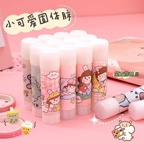 Cute Teenage Girl Hearts Solid Glue Handmade Quick Dry Powerful Children Glue High Stick Students Glue Stick Office Stationery