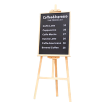 Solid Wood Bracket Small Blackboard Shop With Billboard Handwriting Chalk Board Commercial Mobile Blackboard Shelf Vertical Show Shelf Hotel Conference Billboard Folk Sign Shelf