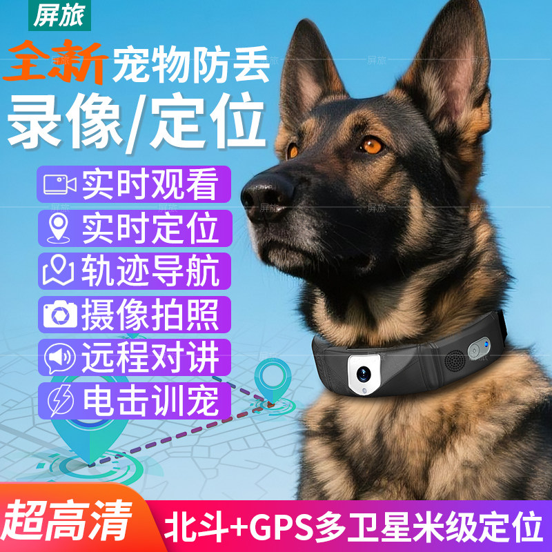 Pet Smart Collar Locator Monitoring Recording Video Camera Dog Anti-Lost Search and Rescue Dog Gps Tracker