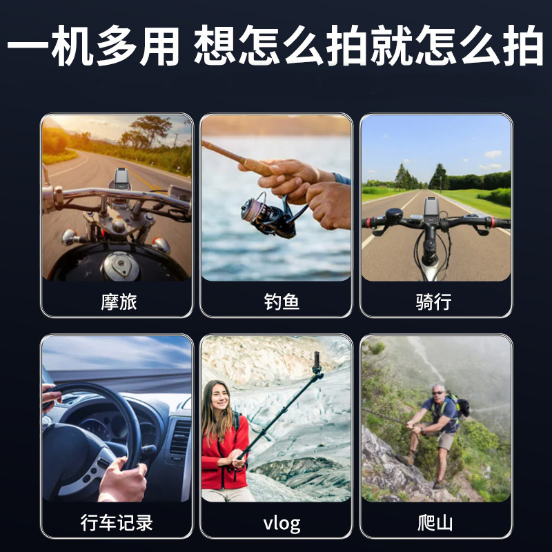 4K Action Camera Motorcycle Recorder Home Electric Vehicle Bicycle Helmet Riding Monitor Camera 4g