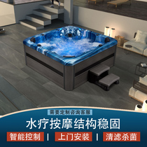 Outdoor large double jacuzzi villa surfing hot spring bath constant temperature heated multi-person bath SPA pool