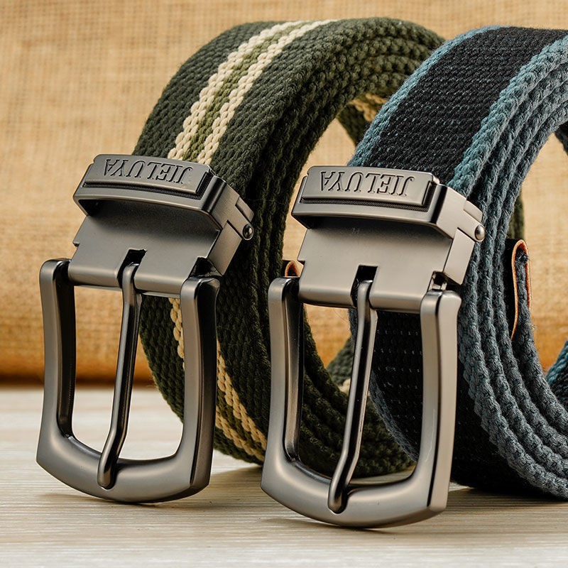 Pin buckle canvas belt men's belt can be cut jeans belt student youth military training canvas belt women's lengthened leisure