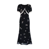 Кружевное летнее платье, длинная юбка, французский стиль, кружевное платье, в цветочек, изысканный стиль, яркий броский стиль, крой «рыбий хвост»