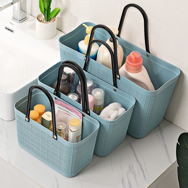 Internet celebrity portable bath basket bath basket plastic large supermarket shopping basket shopping basket outdoor picnic basket
