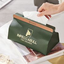 Paper Towel Box Living Room Light Lavish High-end Desktop Leather Paper Draw Box Creativity Brief On-board Internet Red Advanced Sense Pumping Paper Box