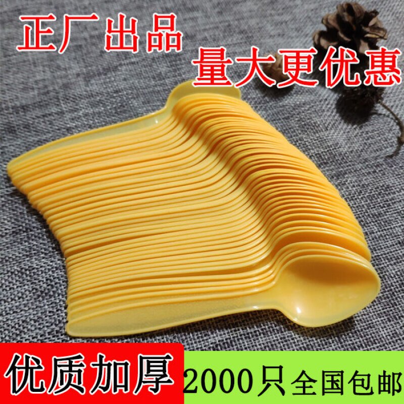 Disposable small spoon plastic spoon soup spoon Holy Spoon Ice Cream Spoon Cake Spoon 2000