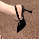 Very stable! Black high heels without tiring feet and sandals