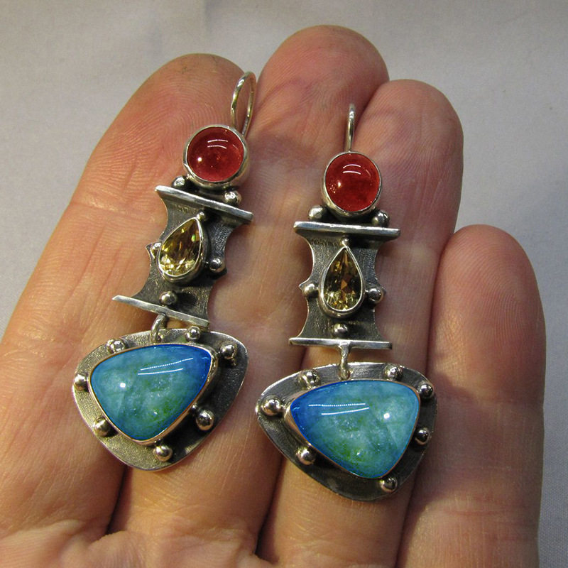 3E3C Ethnic Style Irregular Vintage Earrings | Women's Unique Cross-Border Amazon New Arrival Statement Jewelry