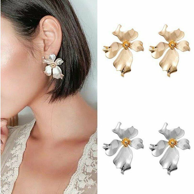 French elegant personality temperament fashion retro antique exaggerated large flower earrings earrings personalized super fairy
