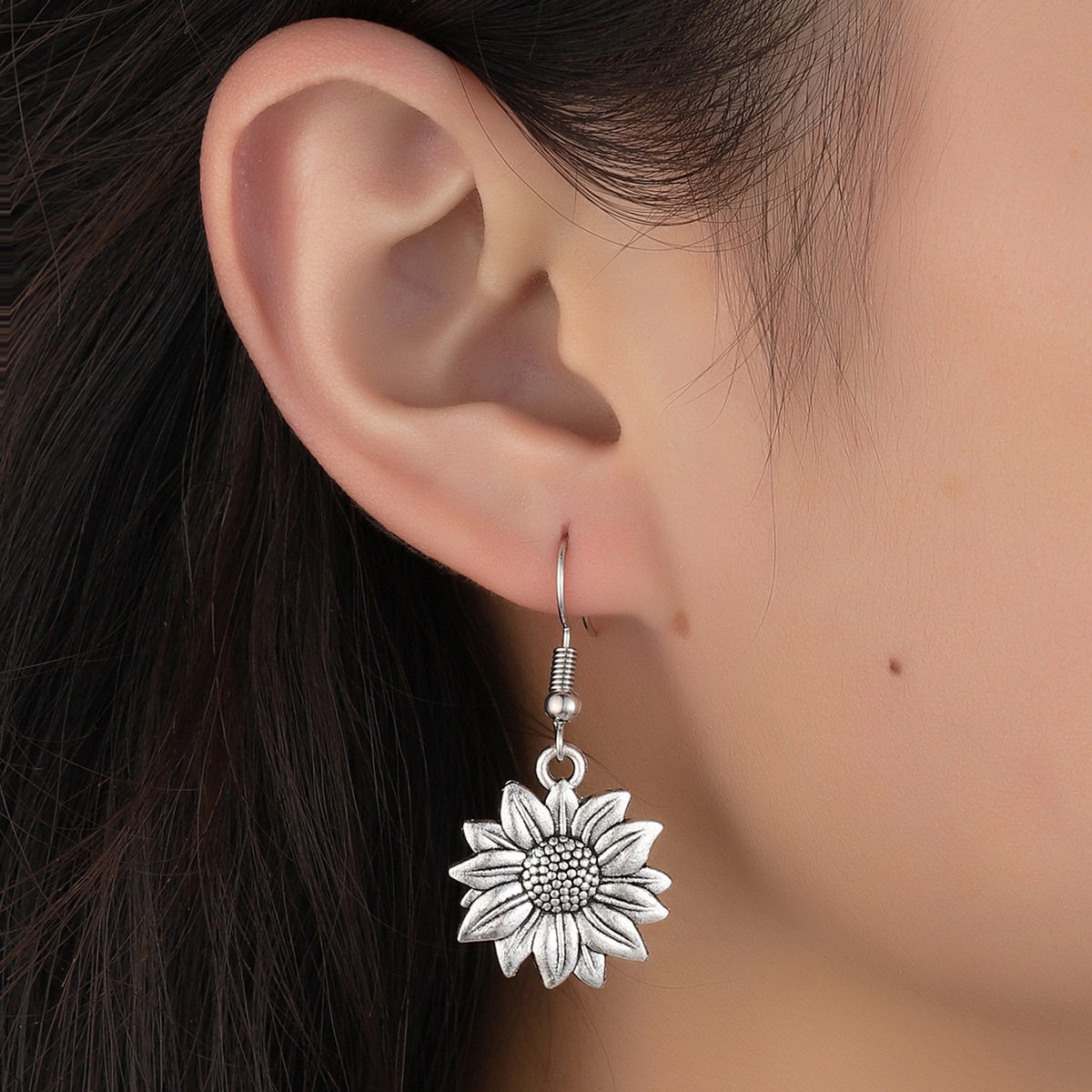 Fashion Sunflower Earrings Minimalist Daisy Flower Stud & Dangle Jewelry