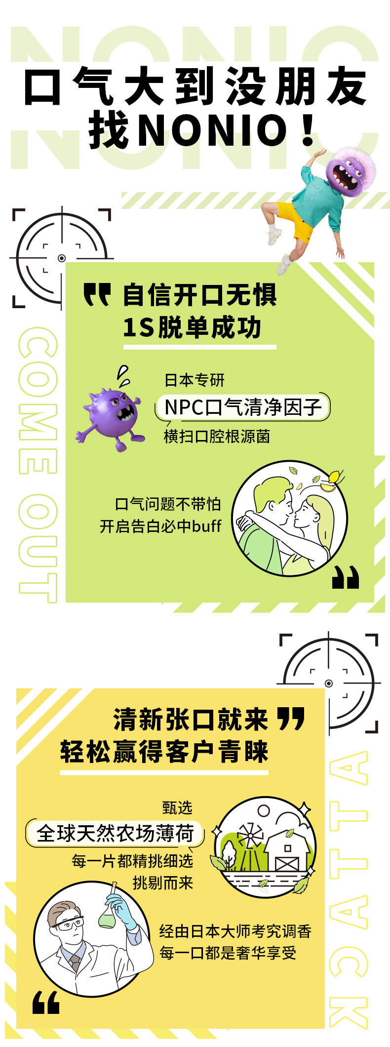 日本进口 Lion 狮王 NONIO 漱口水 600ml*3瓶 清新去口气 图1