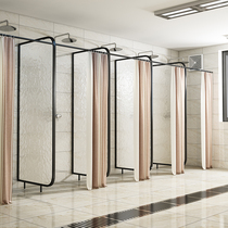 Bathhouse public bathroom stainless steel partition toilet gymnasium swimming pool shower room glass baffle partition