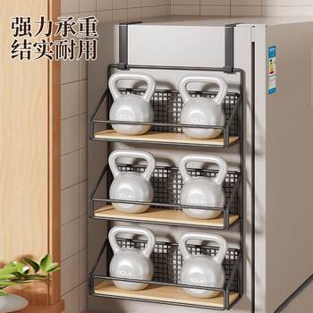 Refrigerator storage rack side hanger kitchen supplies multi-layer fresh-keeping bag seasoning clips multi-function household storage rack